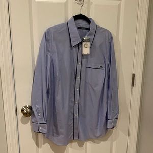 NWT Lauren 2x contrast trim button down